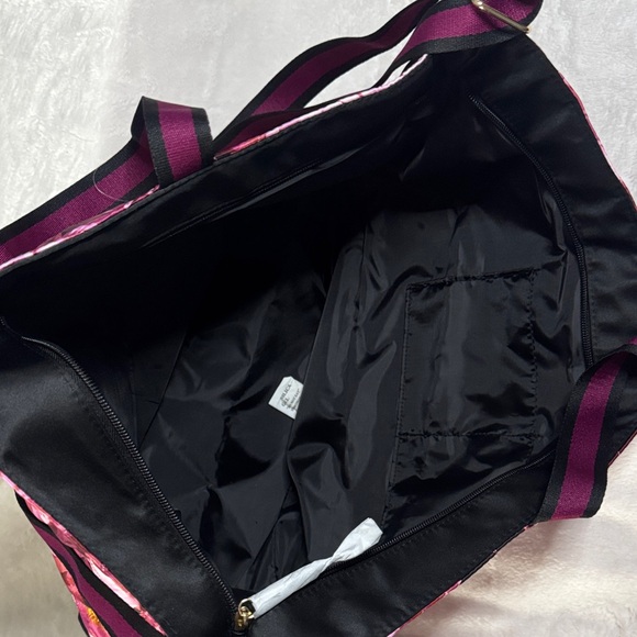 Victoria's Secret Pink and Black Floral Tote - Picture 4 of 4